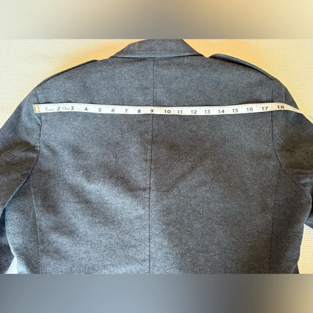 Banana Republic Men's Tailored Fit 38S Dark Grey 100% Cotton Military Jacket